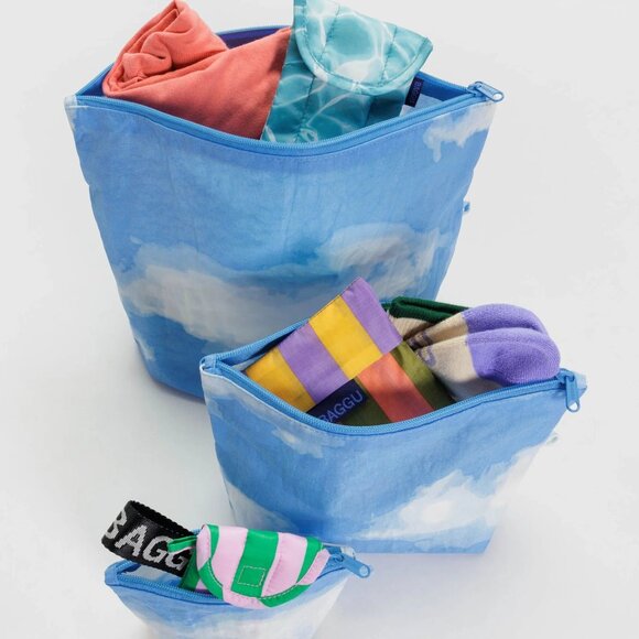 NWT Baggu Go Pouch Set - Clouds - Picture 3 of 4
